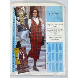 Womens Sewing Pattern For Plaid Jumper With Adjustable Fit Sizes 8-16 Category 2